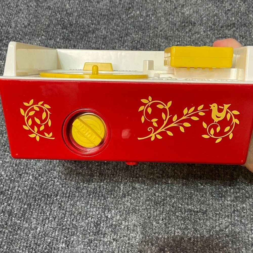 2014 Mattel‎ Fisher-Price Music Box Record Player with 5 Records TESTED Works
